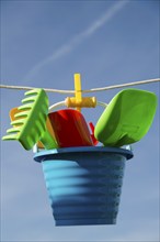 Summer time representation of beach toys for children