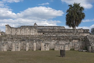 The ruins of the ancient Mayan city of Kabah, Yucatan, Mexico, Central America