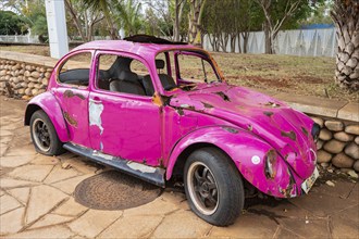 Old Volkswagen, VW Beetle, scrap, scrap car, Indian Ocean, island, Mauritius, Africa