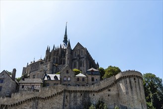 Mont Saint Michel, France, July 25, 2018: View of Mont Saint-Michel against sky, Europe