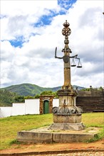 Old brazilian pillory from the 18th century where slaves were chained for punishment in the