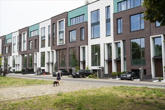 10.06.2019, Berlin, Germany, Europe, New and exclusive owner-occupied homes in the form of terraced