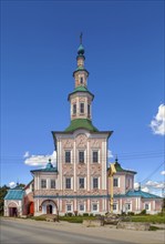 The Nativity Church, Totma, Russia. Architectural forms reminiscent of a ship. This style is