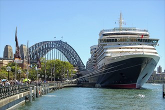 Queen Victoria Cruise and the Harbour Bridge in Sydney, Australia, Oceania