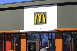 McDonalds fast food restaurant in Salo, Finland. March 12, 2023. McDonald's is the world's largest