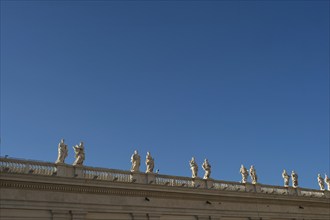 Architectural details Portico of Bernini in Vatican City Italy