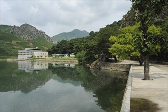 11.08.2012, Sinpyong, North Korea, Asia, A rural scene near the small North Korean town of Sinpyong