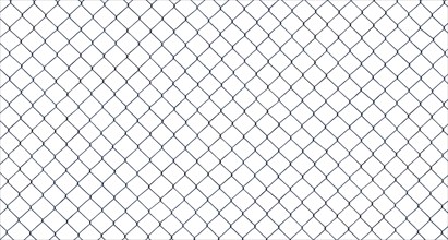 High Resolution Isolated Chain-Link (Or Wire Net Or Wire-Mesh) Fence On A White Background