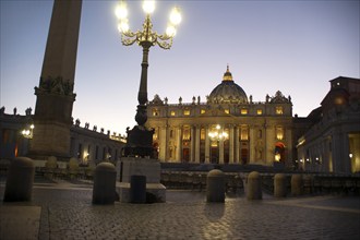 St. Peter's Basilica in the Vatican City, in the early evening