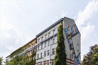 Berlin, Germany, July 28, 2019: Abandoned and occupied building in Kreuzberg quarter in Berlin.