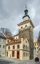 Black tower was part of lower castle in Loket, Czech republic