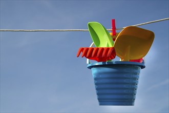 Summer time representation of beach toys for children