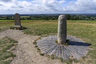 A view of The Stone of Destiny on the Hill of tara in County Meath in Ireland