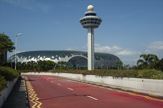 01.03.2019, Singapore, Republic of Singapore, Asia, Airport Tower and the new Jewel Terminal at