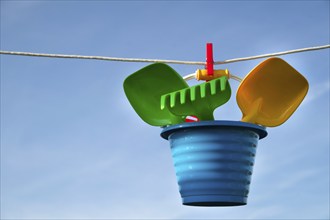 Summer time representation of beach toys for children