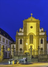 In the evening. St. Francis Xavier Church, former Jesuit church in Paderborn, Germany, Europe