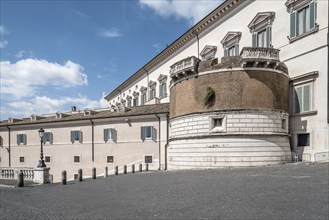 Rome, Italy, August 18, 2016: The Quirinal Palace a sunny summer day. It is a historic building in