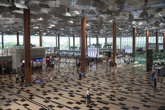 01.03.2019, Singapore, Republic of Singapore, Asia, A view into the departure hall of Terminal 3 at