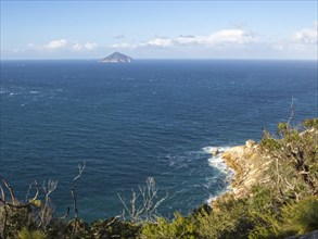 Rodondo Island photographed from the SE Walking Track towards the Roaring Meg Campsite, Wilsons