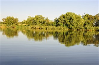 The scenic Holt-Koros River at Bekesszentandras, Hungary, Europe