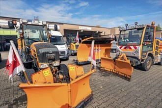 Vehicle fleet at BayWa AG Baustoffe, Kempten, Allgäu, Bavaria, Germany, Europe