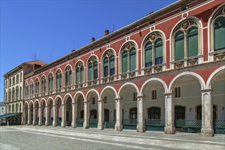 Colonnade resembling Venetians on Republic Square, Split, Croatia, Europe