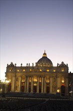 St. Peter's Basilica in the Vatican City, in the early evening