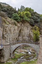 Bridge over the river in Abanotubani district in Tbilisi, Georgia, Asia