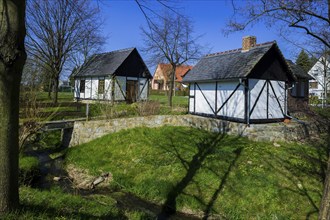 Village view of Nebelschütz in Lusatia