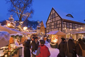 The Christmas market in the old village centre in Dresden Loschwitz, is organised annually by the