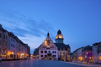 Plauen market square with town hall