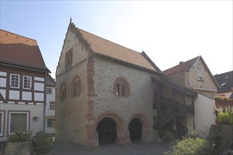 Historic Romanesque House or Stone House, Seligenstadt, Main, Hesse, Germany, Europe