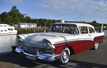 Ford Custom 300 Sedan, Model A7 (1957) at a classic car meeting in Büsum, Germany, Europe