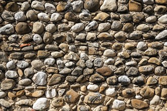 Wall of pebbles, Provence, France, Europe