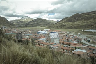 View of Morococha Nueva, miners' town, built by the Chinalco Group in 2012, Morococha Nueva,