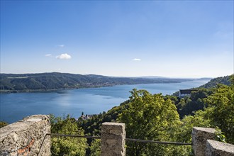 View from the Altbodman Ruin over Lake Constance, Bodman-Ludwigshafen, Constance County,