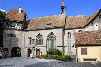 Historic fortified church fortified church of St. Wolfgang, Rothenburg ob der Tauber, Bavaria,