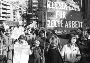 Equal pay was one of the main demands of woman at the International Women's Day demonstration in