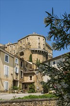 Castle and medieval village, Suze-la-Rousse, Département Drôme, Provence, Auvergne-Rhône-Alpes,