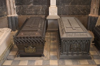 Sarcophagi, Ducal Family of Mecklenburg in St Mary's Cathedral, Schwerin, Mecklenburg-Vorpommern,