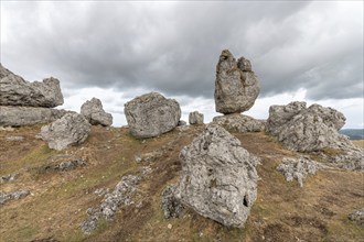 Strangely shaped rocks in the chaos of Nimes le Vieux in the Cevennes National Park. Unesco World