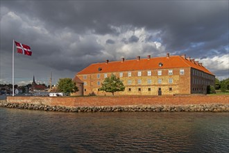 Rain clouds, Castle, Sønderborg, Syddanmark, Denmark, Europe