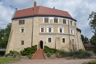 Roßlau Castle, moated castle, Roßlau Elbe, Dessau-Roßlau, Saxony-Anhalt, Germany, Europe