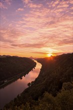 DEU Saxony Bad Schandau Sunset at the Kleine Bastei in the Schrammstein area