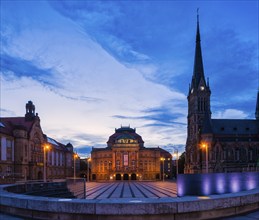 The Theatre Square in Chemnitz is located on the Street of Nations near the main railway station.