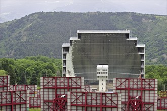 The solar furnace, Four solaire d'Odeillo at Odeillo in the Pyrénées-Orientales, Pyrenees, France,