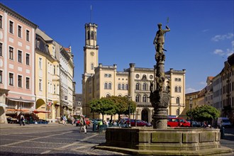 Town Hall with Mars Fountain Nationally significant early historicist building, built between 1840