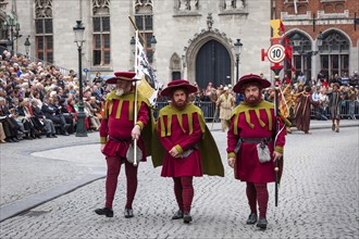 BRUGES, BELGIUM, MAY 17: Annual Procession of the Holy Blood on Ascension Day. Locals perform an