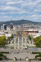 Placa d' Espanya and the font magica, Barcelona, Spain, Europe