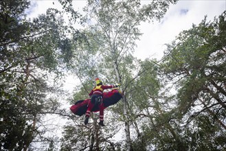 Winch rescue training of the rescue helicopter, Christoph 62, on the occasion of the 50th